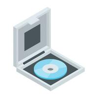 Webinar Streaming Isometric Icon vector