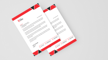 Letterhead design mockup free psd