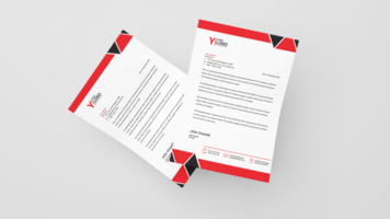 Letterhead design mockup free psd