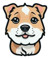 Cute Dog sticker  for commercial use vector