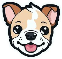 A cute dog sticker vector