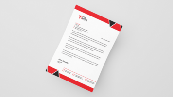 Letterhead design mockup free psd