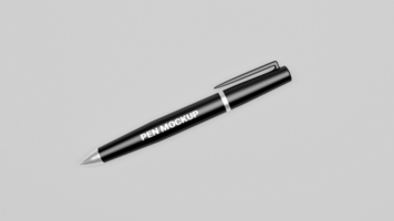 Black pen mockup free psd