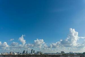 Aerial view of Blue sky in sunny day in Bangkok, Thailand. photo