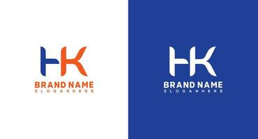 Initial Letter HK Logo Design Template, Graphic Alphabet Symbol for Corporate Business Identity vector