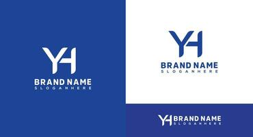 Initial Y and H Logo Design Vector Template. Graphic Alphabet Symbol for Corporate Business Identity