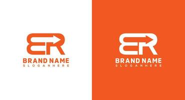 Initial Letter ER Logo Design Template, Graphic Alphabet Symbol for Corporate Business Identity vector
