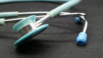 Close up of a blue Stethoscope photo