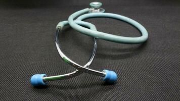 Close up of a blue Stethoscope photo