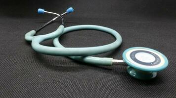 Close up of a blue Stethoscope photo