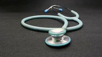 Close up of a blue Stethoscope photo