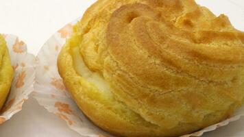 Traditional cake Cream puffs photo