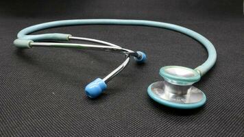 Close up of a blue Stethoscope photo