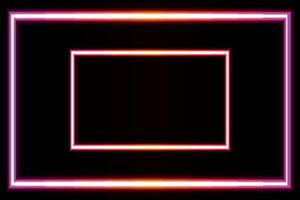 Neon light effect geometric rectangular grid vector illustration.