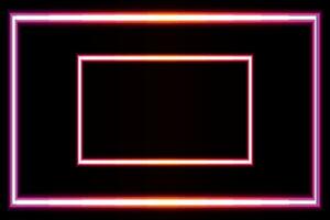 Neon light effect geometric rectangular grid vector illustration.