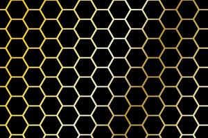 Gold hexagon seamless geometric pattern vector. vector