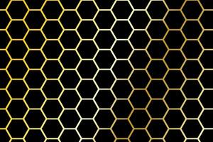 Gold hexagon seamless geometric pattern vector. vector