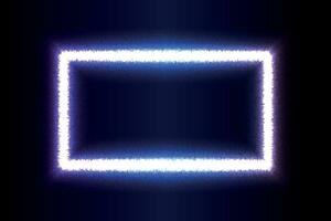 Neon light effect geometric rectangular grid vector illustration.