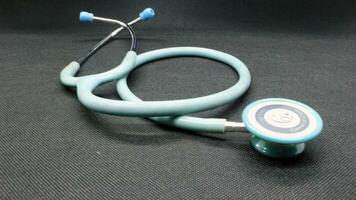 Close up of a blue Stethoscope photo