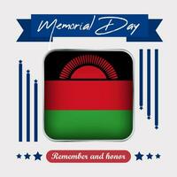 Malawi Memorial Day Vector Illustration