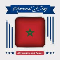 Morocco Memorial Day Vector Illustration