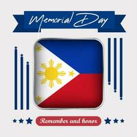 Philippines Memorial Day Vector Illustration