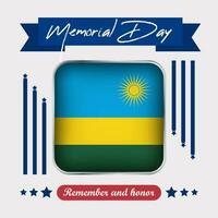 Rwanda Memorial Day Vector Illustration