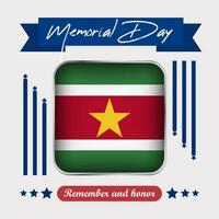 Suriname Memorial Day Vector Illustration