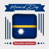 Nauru Memorial Day Vector Illustration