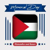 Palestine Memorial Day Vector Illustration