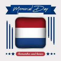 Netherlands Memorial Day Vector Illustration