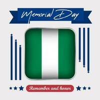 Nigeria Memorial Day Vector Illustration