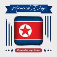 North Korea Memorial Day Vector Illustration