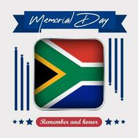 South Africa Memorial Day Vector Illustration