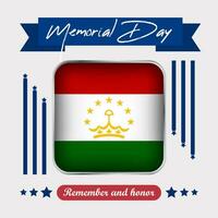 Tajikistan Memorial Day Vector Illustration