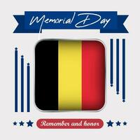 Belgium Memorial Day Vector Illustration