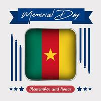 Cameroon Memorial Day Vector Illustration