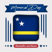 Curacao Memorial Day Vector Illustration