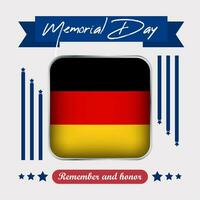 Germany Memorial Day Vector Illustration