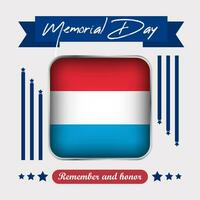 Luxembourg Memorial Day Vector Illustration