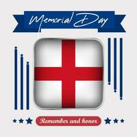 England Memorial Day Vector Illustration