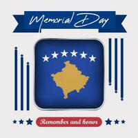 Kosovo Memorial Day Vector Illustration