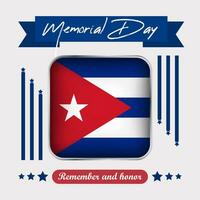 Cuba Memorial Day Vector Illustration