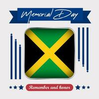 Jamaica Memorial Day Vector Illustration