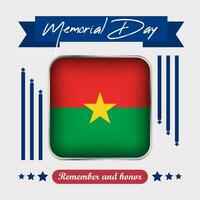 Burkina Faso Memorial Day Vector Illustration