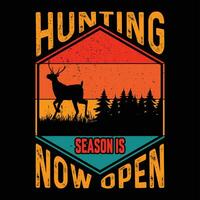 hunting season is now open vector