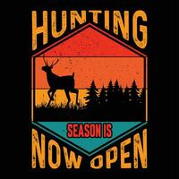 hunting season is now open vector