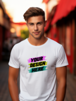 AI generated Editable tshirt mockup PSD template