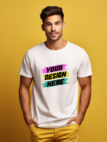 AI generated Editable tshirt mockup PSD template