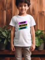 AI generated Editable tshirt mockup PSD template